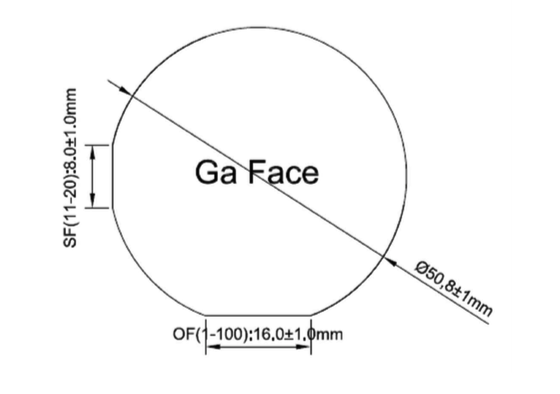 GaN Gallium Nitride Silicon Wafer Single Crystal CAS 25617-97-4 Density 6.1g/ml